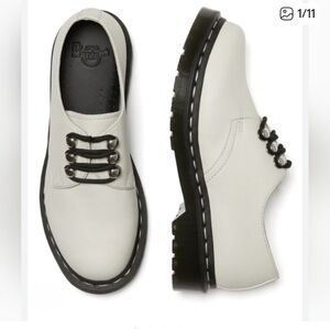 Dr. Martens White Lace-Up Women's Flats